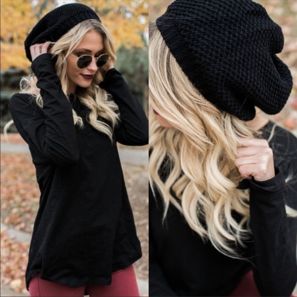 Threadzwear Accessories - waffled knit slouchy beanie